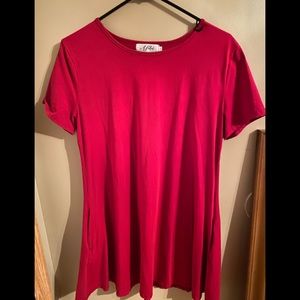 Afibi red dress (w pockets)